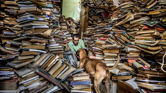 Una librería de viejo en Cuba. 