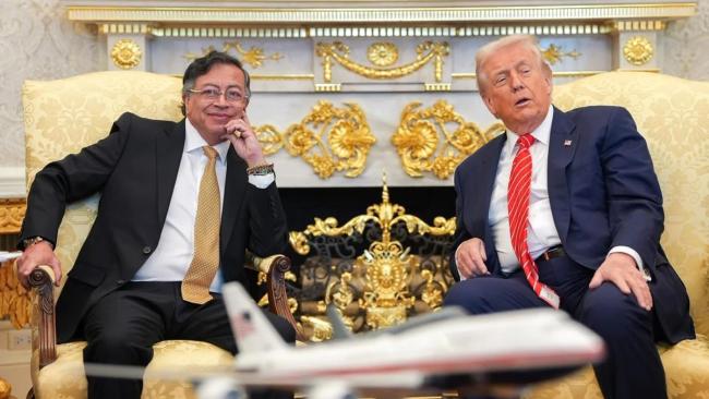 Los presidentes de Colombia, Gustavo Petro, y EEUU, Donald Trump, en la Casa Blanca.
