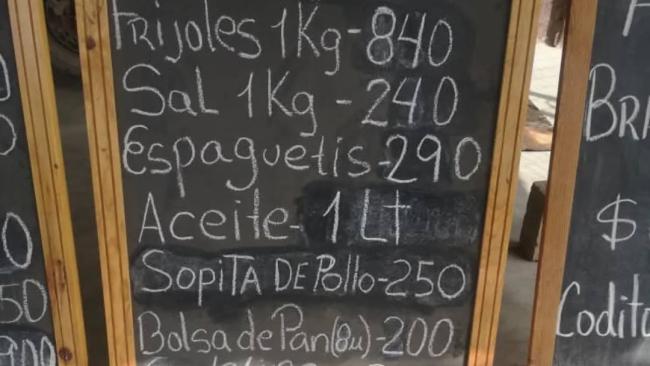 Precios en Cuba.