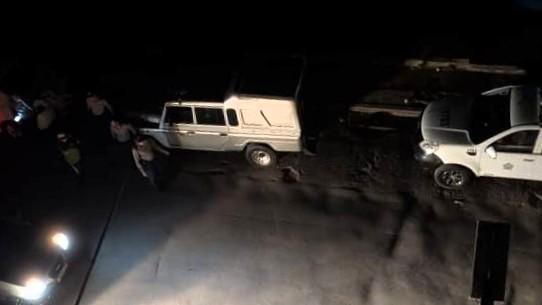 Operativo policial en medio de un apagón general.