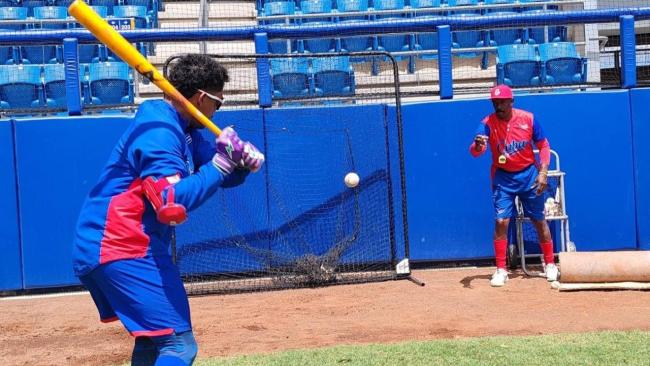 Entrenamiento del equipo Cuba de béisbol.