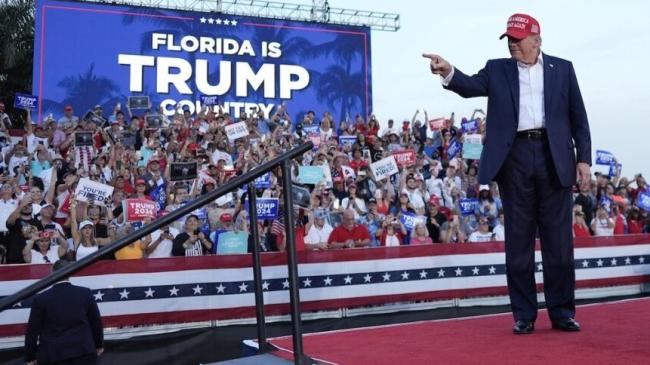 Donald Trump durante un acto de campaña.
