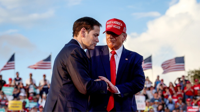 Marco Rubio y Donald Trump.