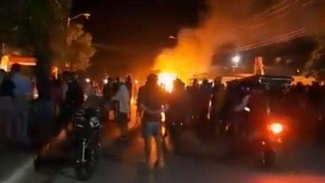 Protestas en Morón el 13 de marzo.
