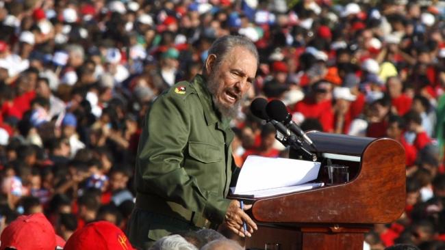 Fidel Castro en su última celebración del Primero de Mayo, 2006.