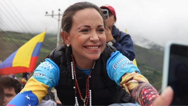 María Corina Machado en Venezuela en junio de 2024.
