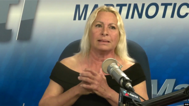 La opositora cubana Maritza Lugo Fernández este martes en Miami.