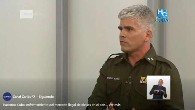 El teniente coronel del MINIT Gisnel Rivero Crespo.