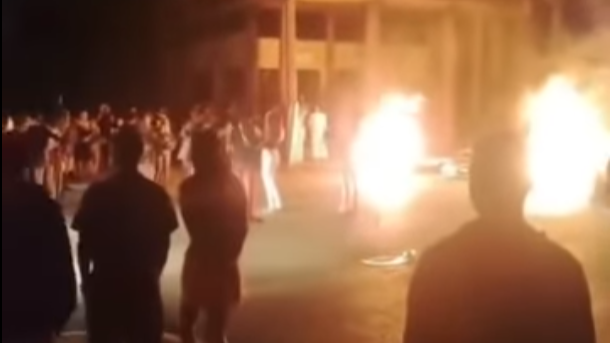 Protesta en La Habana la noche del 19 de marzo.