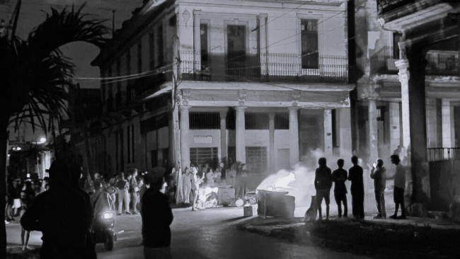 Protesta en Santos Suárez, Diez de Octubre, La Habana.