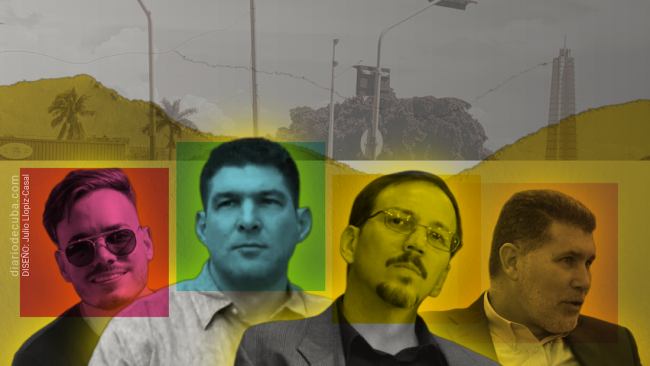 Sandro Castro, Raúl Guillermo Rodríguez Castro, Alejandro Castro Espín y Oscar Pérez-Oliva.