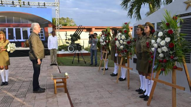 Miguel Díaz-Canel este domingo en Playa Girón.