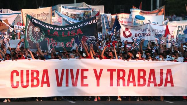 Desfile del 1 de Mayo en La Habana.