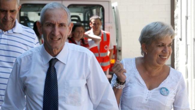 El exprisionero político cubano Juan Adolfo Fernández Saínz, a su llegada a Madrid en 2010.