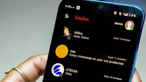 Un teléfono en Cuba con la aplicación toDus.