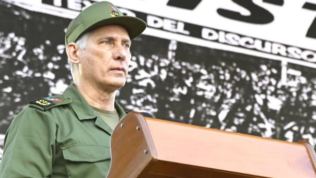 El gobernante cubano Miguel Díaz-Canel.