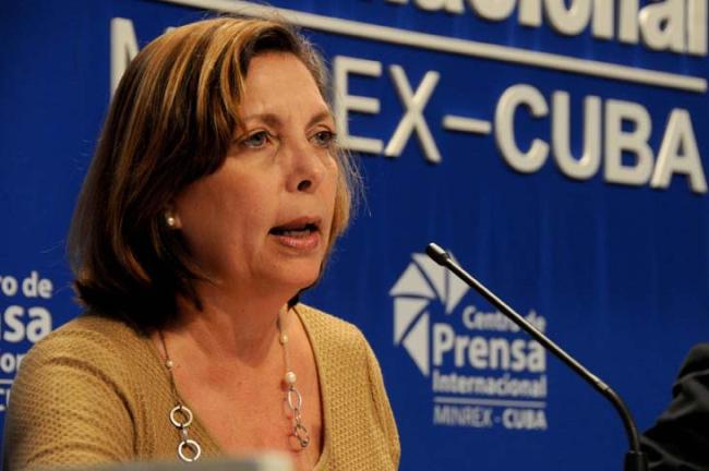 La viceministra de Asuntos Exteriores cubana, Josefina Vidal.