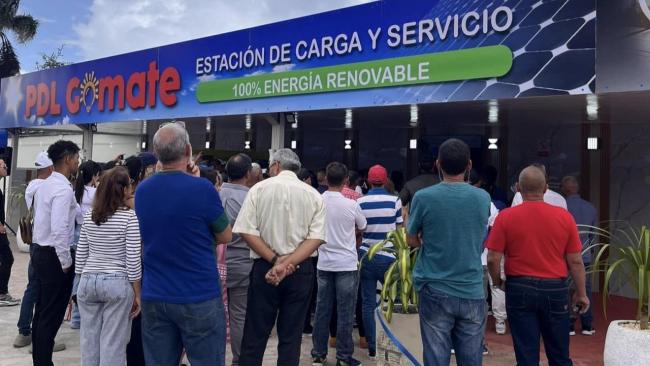 Estación de carga instalada en Villa Clara.