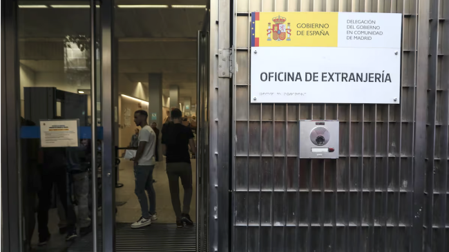 Oficina de Extranjería en Madrid.