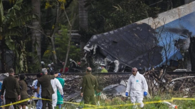 El lugar del siniestro del avión de Global Air, La Habana, mayo de 2018.
