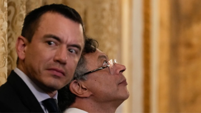 Daniel Noboa y Gustavo Petro, Ciudad de Panamá, enero de 2026.