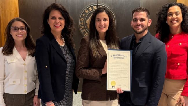 Rosa María Payá en el Senado de Florida. 