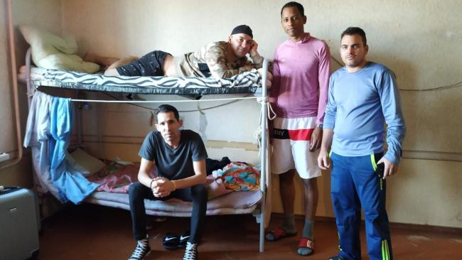 Migrantes cubanos en Rusia.
