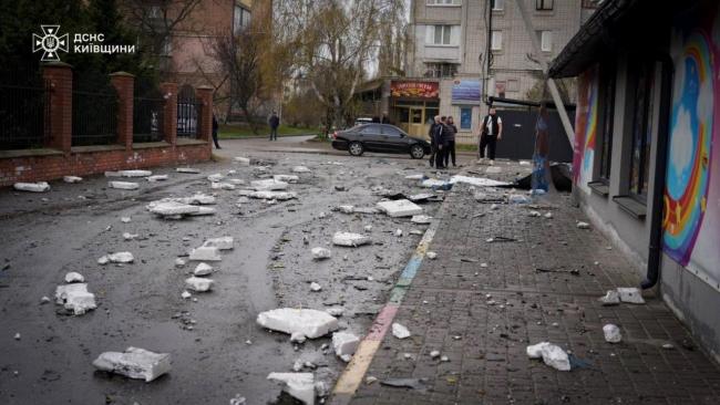 Una calle en una ciudad ucraniana tras un ataque ruso.