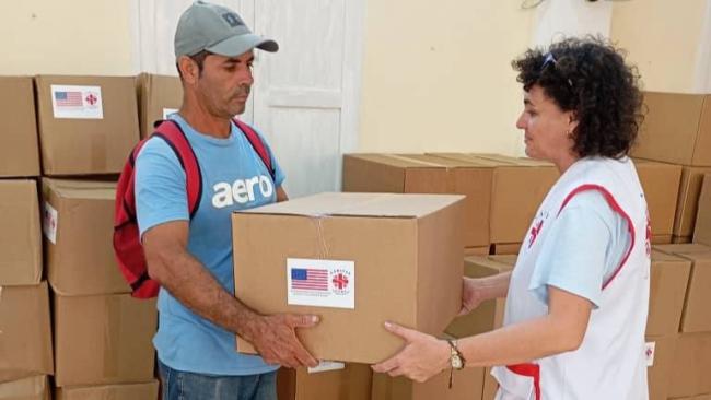 Ayuda humanitaria de EEUU distribuida por Cáritas Cuba.
