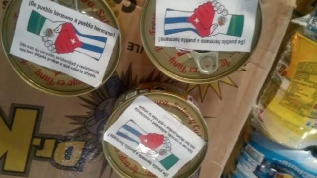 Ayuda humanitario de México a Cuba.