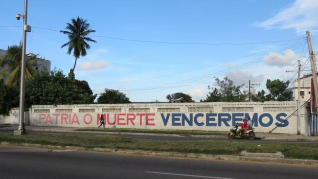 Propaganda política en La Habana.
