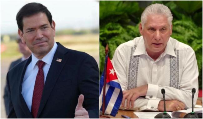 Marco Rubio y Miguel Díaz-Canel.