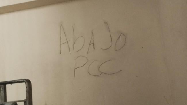 Una pintada contra el régimen en La Habana.