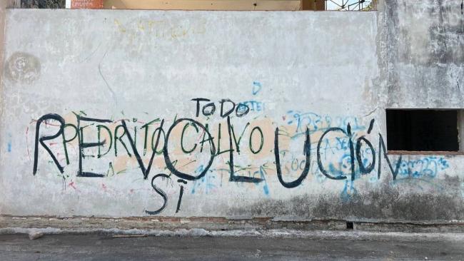 Una pintada en una pared en Ciudad Libertad.