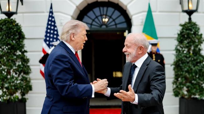 Donald Trump y Lula da Silva en la Casa Blanca el 7 de mayo.