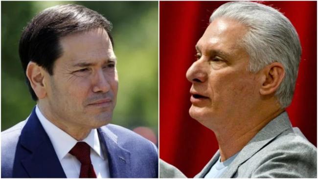 Marco Rubio y Miguel Díaz-Canel.