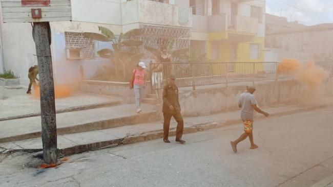 Simulacro de ataque en Santiago de Cuba.