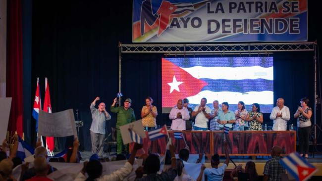 Pleno de la oficial CTC en Matanzas previo al Primero de Mayo.