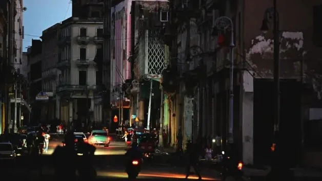 Una calle de Cuba durante un apagón
