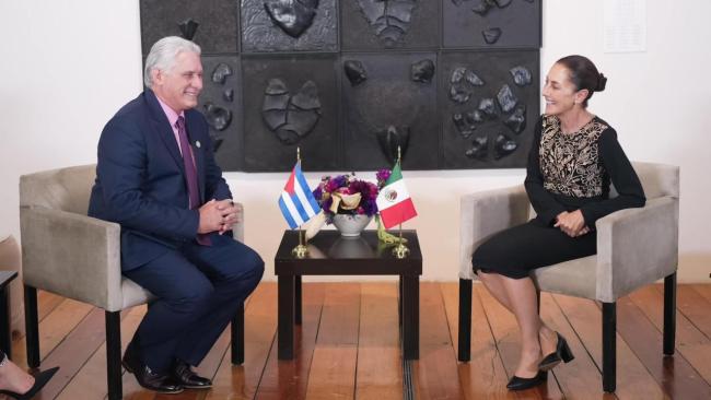 Claudia Sheinbaum y Miguel Díaz-Canel en 2024.