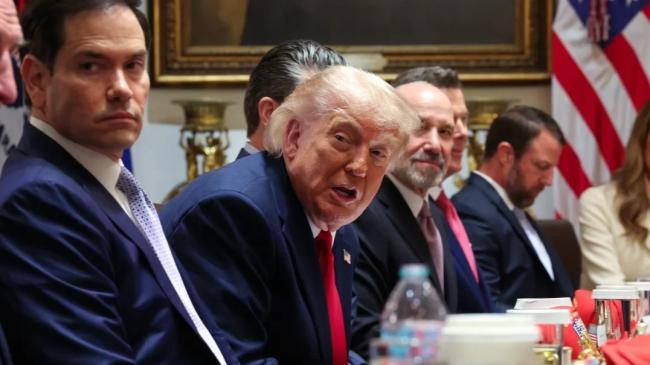 Rubio y Trump este mércoles en la reunión del Gabinete.