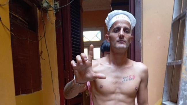 El preso político cubano Yasmany González Valdés.