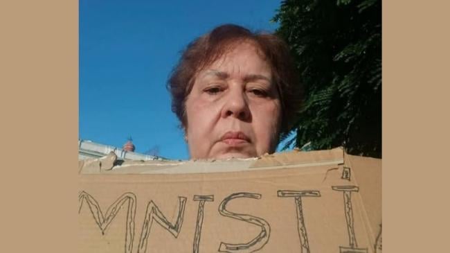 Alina Bárbara López antes de ser detenida en Matanzas.