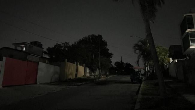Una calle de La Habana durante un apagón.