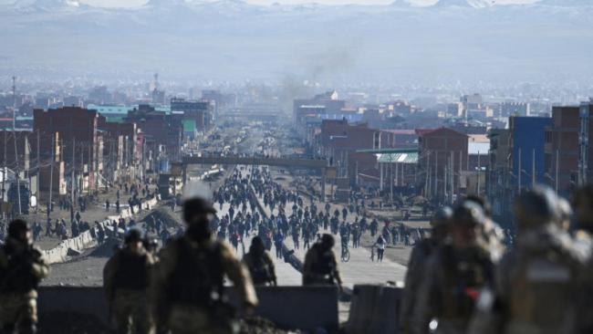 Manifestaciones en El Alto, epicentro de las movilizaciones en Bolivia.