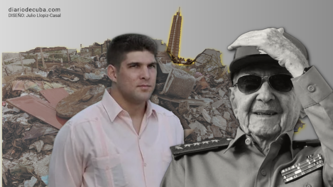 Raúl Castro y su nieto, 'El Cangrejo'.