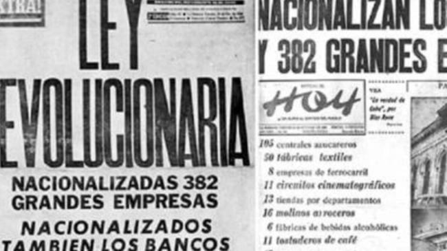 Titulares de la prensa en Cuba sobre las confiscaciones.