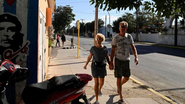 Turistas extranjeros en Varadero.