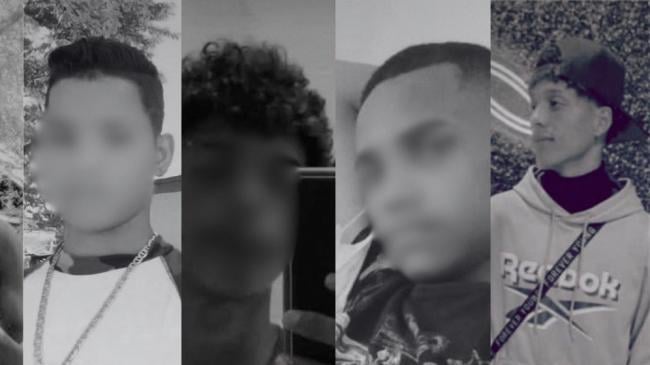 Algunos de los detenidos por las protestas en Contramaestre.