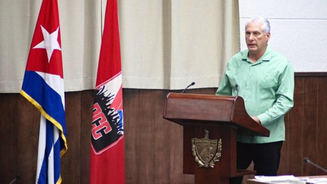 Díaz-Canel en el Pleno Extraordinario del PCC.
